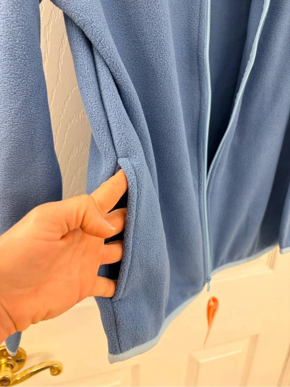 NWT Girls Light Blue Full-Zip Fleece Jacket